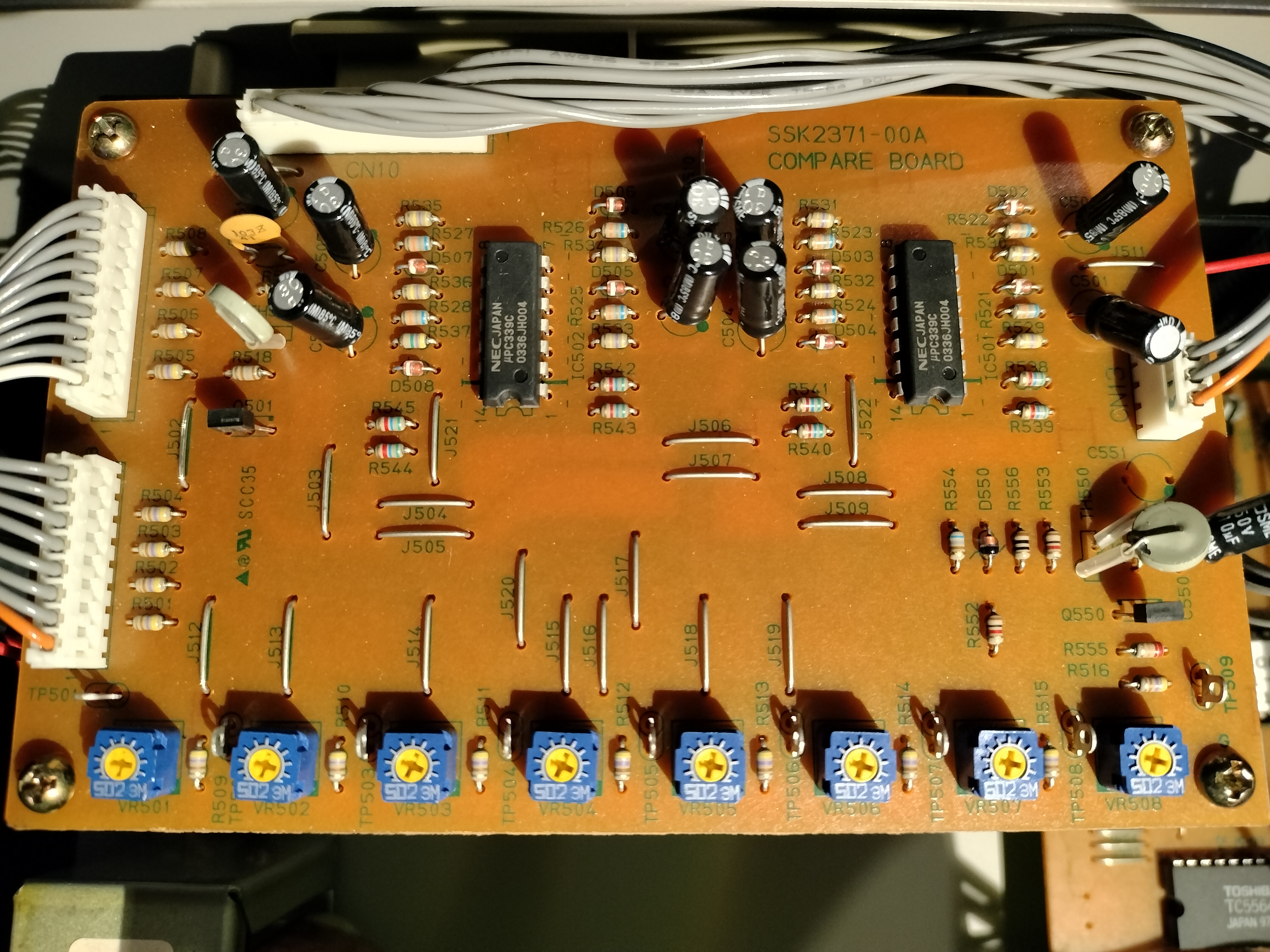Optical reader control PCB