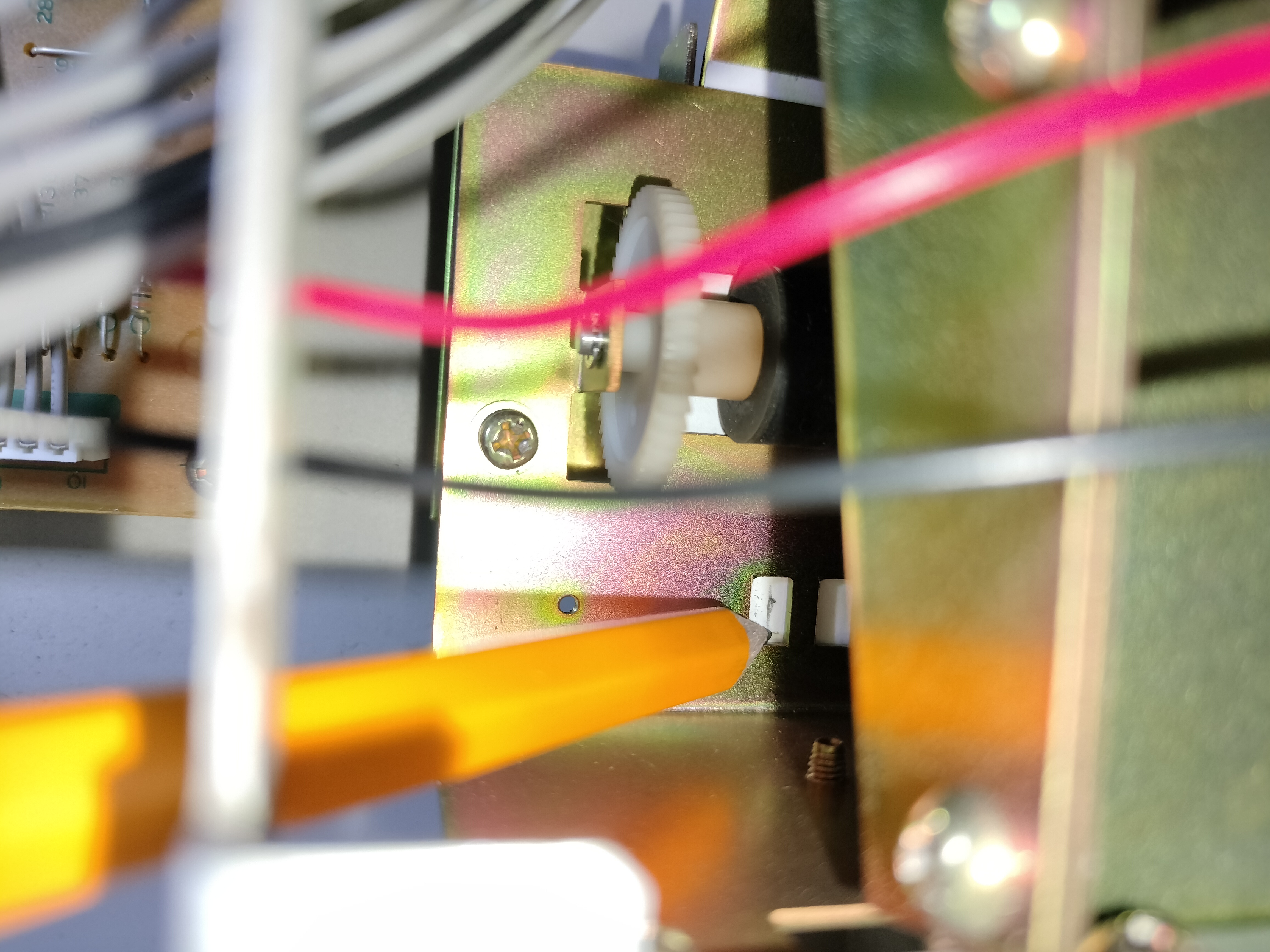 Sensor holes with PCB removed